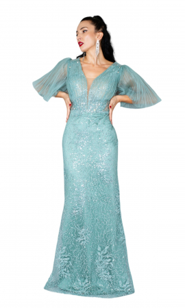 Rochie Anneliese lunga menta [4]