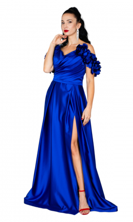 Rochie Annie lunga bleumarin [4]