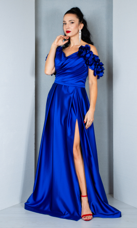 Rochii de seara - Rochie Annie lunga bleumarin