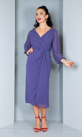 Rochii midi - Rochie Antonella midi mov