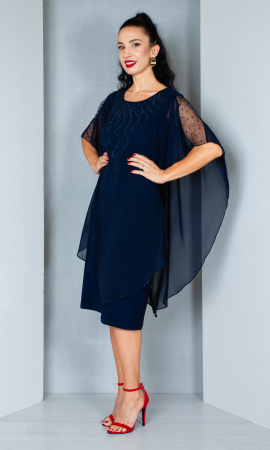 Rochie Antonia midi bleumarin [2]