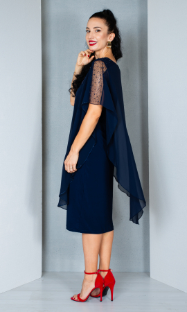 Rochie Antonia midi bleumarin [3]