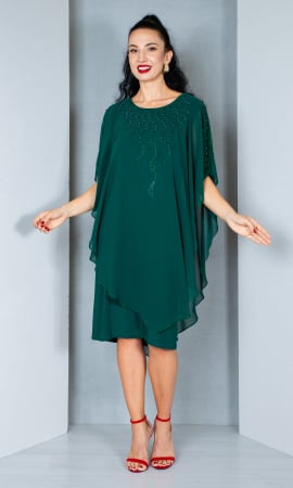 Rochii de toamna - Rochie Antonia midi verde