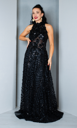 Rochii de seara - Rochie Anwen lunga neagra