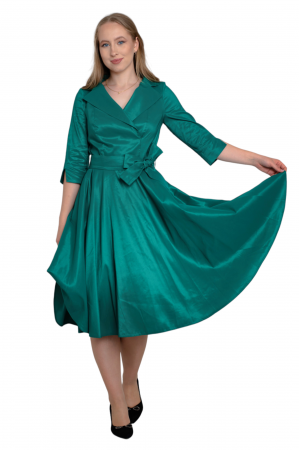 Rochie midi verde [4]