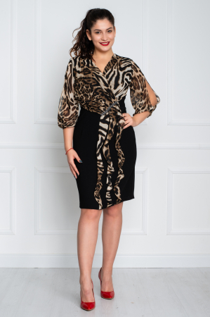 Rochie Bailee scurta animal-print [0]