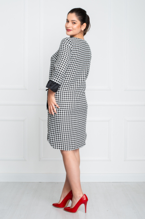 Rochie Bernice scurta alb-negru [3]