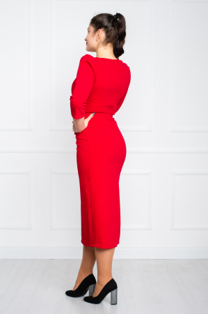 Rochie Bracha midi rosie [3]