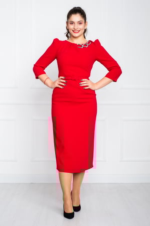 Rochie Bracha midi rosie [0]