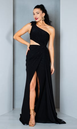 Rochii de revelion - Rochie Britney lunga neagra
