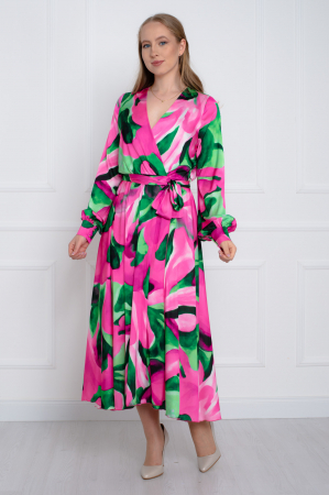 Rochii - Rochie midi roz