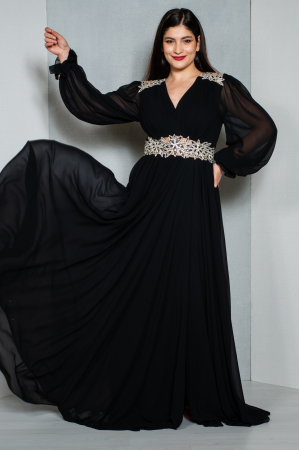 Rochii de lux - Rochie Brooke lunga neagra