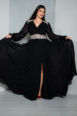 Rochie Brooke lunga neagra [2]