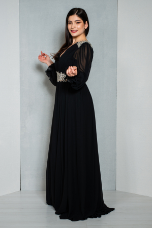 Rochie Brooke lunga neagra [4]