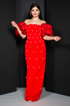 Rochie Bryce lunga rosie [0]