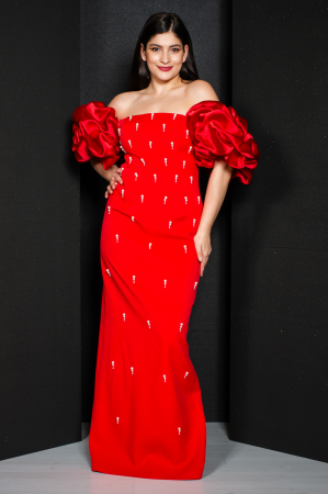 Rochie Bryce lunga rosie [2]