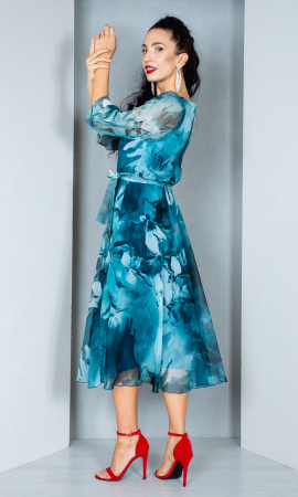 Rochie Bryony midi petrol [3]