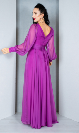 Rochie Caitlyn lunga mov [3]