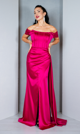 Rochii de seara - Rochie Calliope lunga fucsia