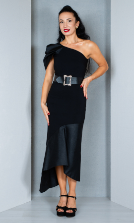 Rochii de club - Rochie Cara midi neagra