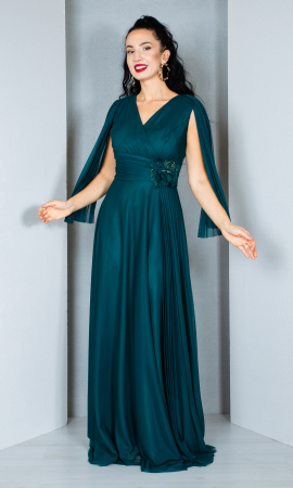 Rochii de nasa - Rochie Carmella lunga verde