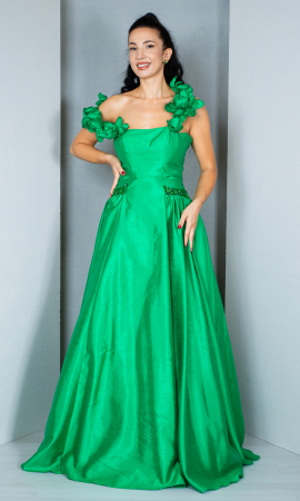 Rochii de seara - Rochie Carmen lunga verde