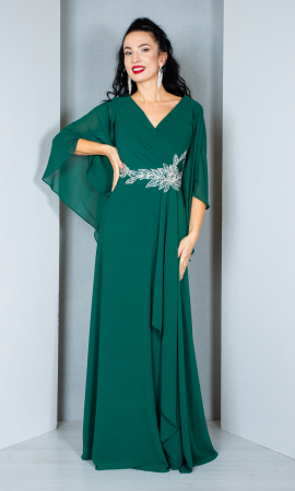 Rochii de nasa - Rochie Caylee lunga verde