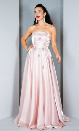 Rochie Cecelia lunga pudra [1]