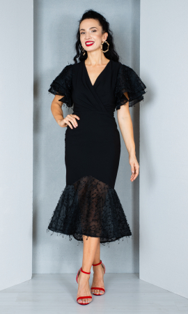 Rochii de nasa - Rochie Charlize midi neagra