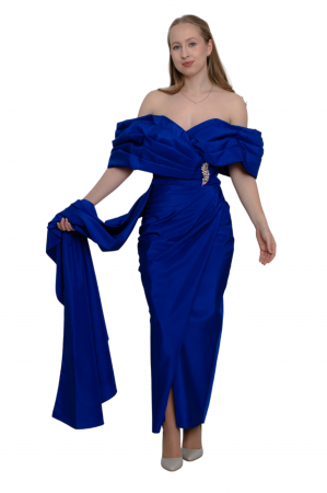 Rochie midi albastra [4]