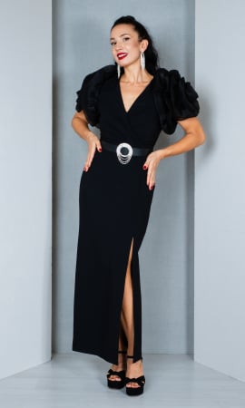 Rochii de club - Rochie Cordelia midi neagra