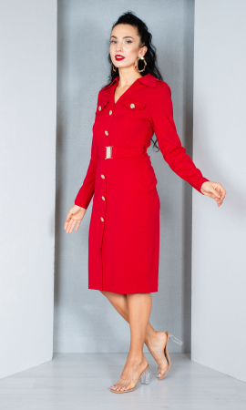 Rochie Coral midi rosie [2]