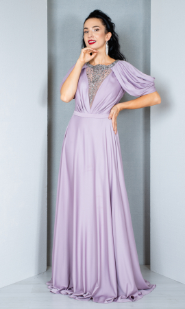 Rochii de nasa - Rochie Cristina lunga pudra