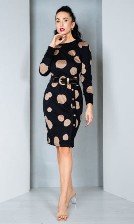 Rochii fabricate in Romania - Rochie Dalani scurta neagra