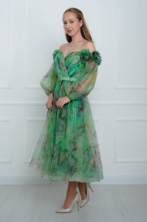 Rochie midi verde [2]
