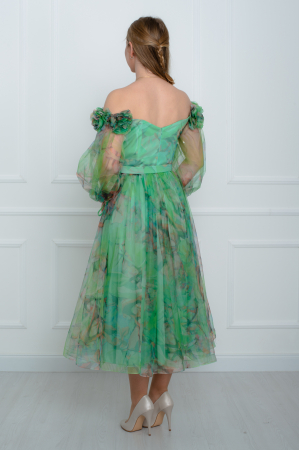 Rochie midi verde [3]