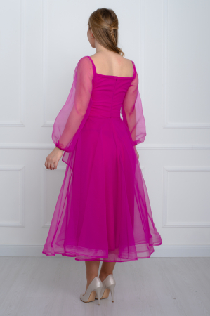 Rochie midi fucsia [2]