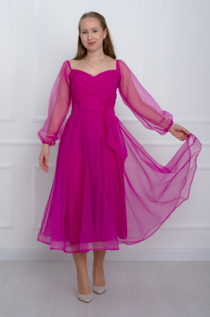 Rochie midi fucsia [0]