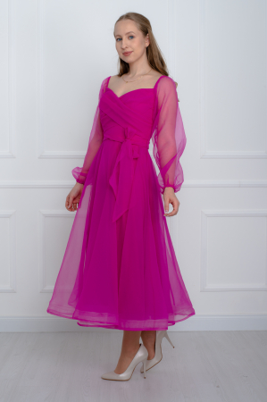 Rochie midi fucsia [1]