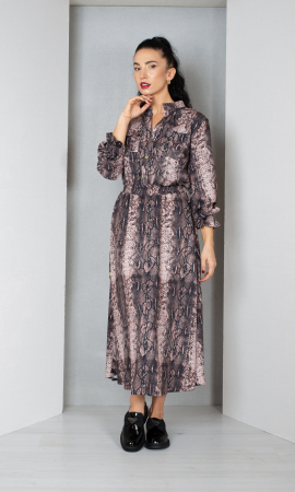 Rochii midi - Rochie Dara midi animal-print