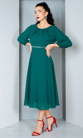 Rochie Delanie midi verde [2]