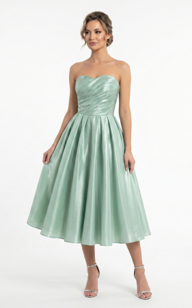 Rochii marimi mari - Rochie din organza Hadleigh midi menta