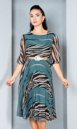 Rochii fabricate in Romania - Rochie Emberlynn midi vernil