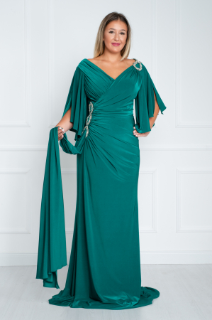 Rochie Elena lunga verde [0]