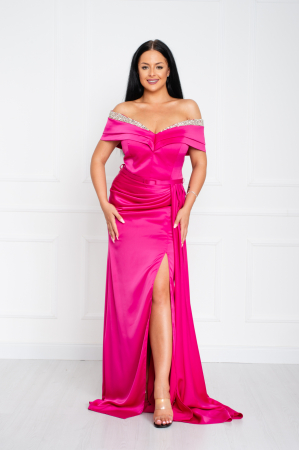 Rochii lungi - Rochie lunga fucsia