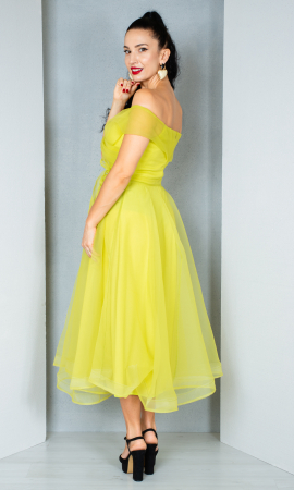 Rochie Emilia midi galbena [3]