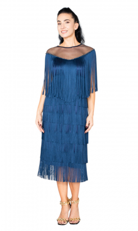 Rochie Faye midi bleumarin [5]