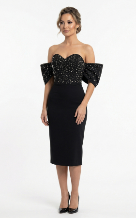 Vara - Rochie Farryn midi neagra
