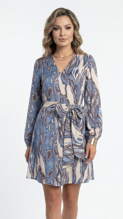 Toamna - Rochie Favor albastra