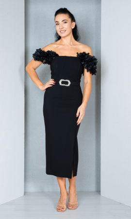 Rochii de banchet - Rochie Francesca midi neagra